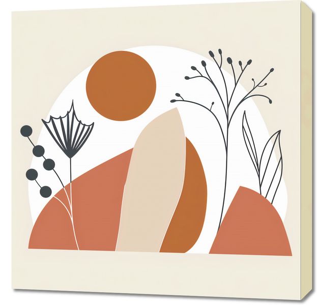 Obraz 70x70cm Organiczny Splot zdjęcie 1