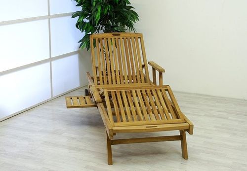 Leżak ogrodowy divero luxus teak na Arena.pl