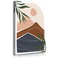Obraz Do Salonu Góry Abstrakcja Słońce Liście Natura Styl Boho 50cm x 70cm
