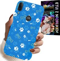 ETUI DO MOTOROLA MOTO E6 PLUS - ŁAPKI KOŚCI PIES PATROL WZORY DLA DZIECI