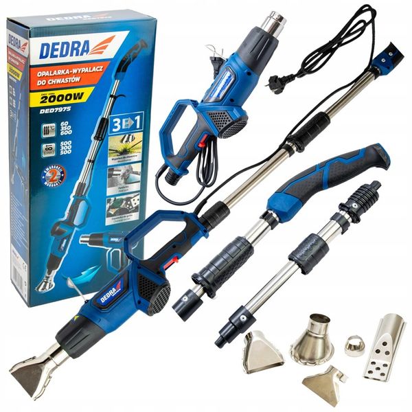 DEDRA OPALARKA PALNIK WYPALARKA DO CHWASTÓW 2000W 3W1 CHWASTOWNIK 3w1 zdjęcie 6
