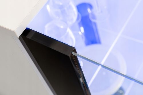 Witryna Szklana Regał Salon Dąb Wotan z Półkami LED 192x60 na Arena.pl