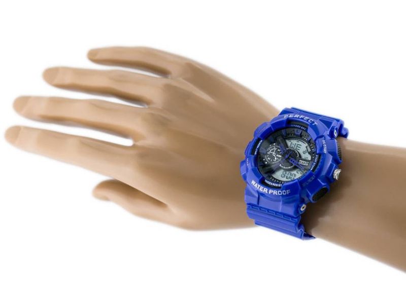 ZEGAREK MĘSKI PERFECT SHOCK (zp219e) - blue zdjęcie 5