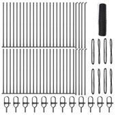 Ogrodzenie z słupkami Szary 0.8 x 100 m Stal pokryta PCV