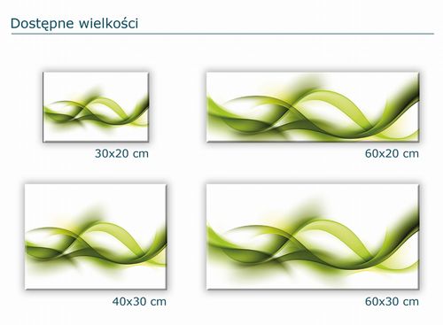 SZKLANA DESKA KUCHENNA 60x20 160c Limonkowe wstęgi na Arena.pl