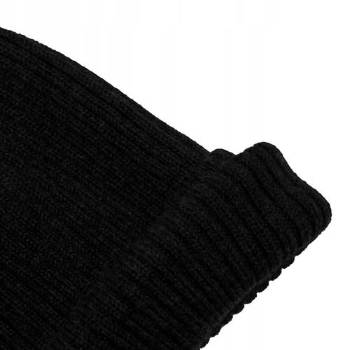 Czapka zimowa męska ciepła klasyczna CZARNA wełna MERINO na zimę 55-60 na Arena.pl