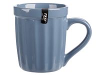 Kubek kamionkowy ryflowany filiżanka 330ml ciężki do kawy herbaty niebieski