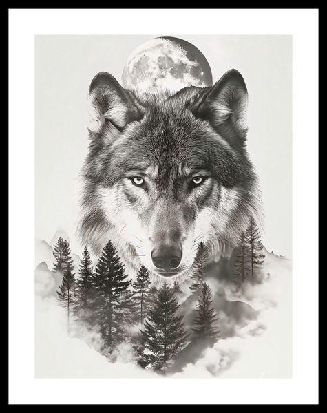 Plakat 30x40cm Wilczy Duch Lasu zdjęcie 3