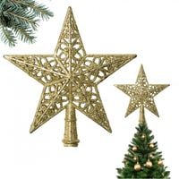 czubek na choinkę, gwiazda 20 cm boże narodzenie złota brokatowa ksn147wz3