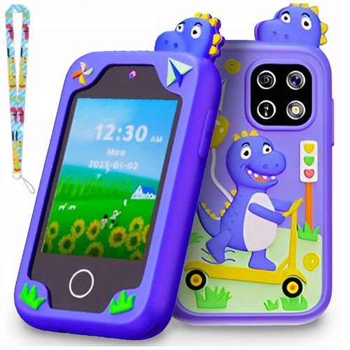 TELEFON DLA DZIECI SMARTFON ZABAWKOWY KAMERA LATARKA GRY POLSKIE MENU SMYCZ na Arena.pl