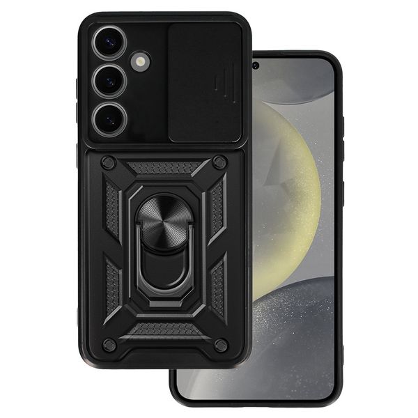 Slide Camera Armor Case do Samsung Galaxy S24 Plus Czarny zdjęcie 1