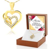 POZŁACANY NASZYJNIK SERCE prezent dla mamy na DZIEŃ MAMY