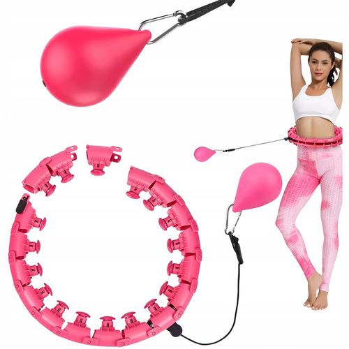HULA HOP Z OBCIĄŻENIEM PLUS SIZE XXL WYPUSTKAMI ODCHUDZAJĄCE SKŁADANE SMART na Arena.pl