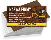 Wizytówki firmowe reklamowe 100szt różne wzory USŁUGI MINIKOPARKĄ