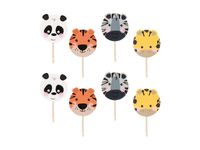 Pikery dekoracyjne, Zwierzątka, 8 cm, 8 szt.