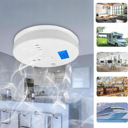 2x CZUJNIK CZADU CO GAZU CERTYFIKOWANY DETEKTOR TLENKU WĘGLA ALARM 85dB LCD na Arena.pl