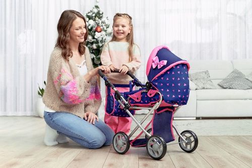 WÓZEK DLA LALEK GŁĘBOKI SPACERÓWKA GONDOLA 3w1 KINDERPLAY TORBA POŚCIEL na Arena.pl