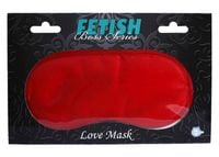 Zmysłowa Czerwona Satynowa Maska Na Oczy - Fetish Boss Series Love Mask