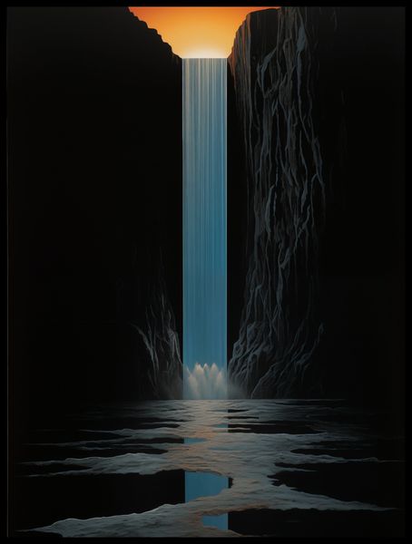 Plakat 60x80cm Wodospad Światła zdjęcie 2