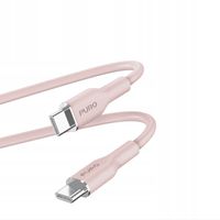 Kabel Przewód Puro ICON Soft USB-C do USB-C 1,5 metra Różowy