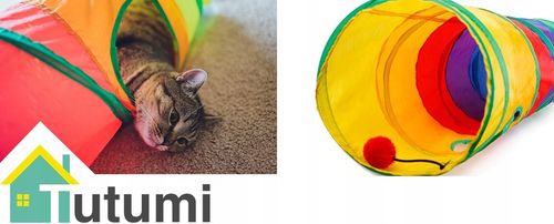 ZABAWKA TUNEL DLA KOTA SZELESZCZĄCY DŁUGI TUNEL DLA KOTA Z ZABAWKAMI XXL na Arena.pl