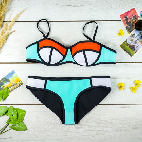 Strój kąpielowy dwuczęściowy M bikini kostium damski push up modelujący na Arena.pl