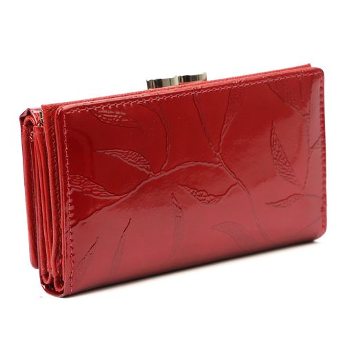 Elegancki damski portfel skórzany wzór w liście na Arena.pl