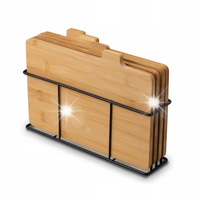 Zestaw DESKA do KROJENIA ze STOJAKIEM BAMBUSOWE Konighoffer Cedar 4szt