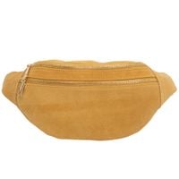 VERA PELLE nerka zamszowa saszetka biodrówka V660 musztardowa
