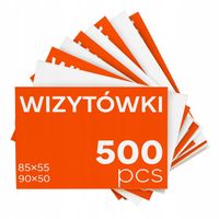 Wizytówki 500 sztuk DWUSTRONNE GRUBE mat / błysk + PROJEKT online