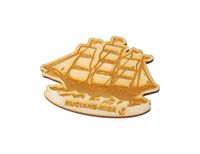 drewniany magnes reklamowy na lodówkę z grawerem 50 szt.