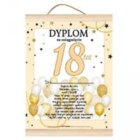 dyplom dla niej za osiągnięcie 18 lat