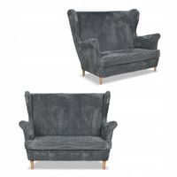 sofa kanapa uszak bonito skandynawska sztruks paski family meble szara