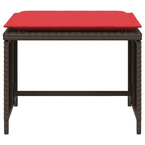 Krzesło ogrodowe z podnóżkiem, brązowe, polirattan na Arena.pl