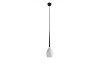 Skandynawska lampa wisząca Izza szklana biały połysk