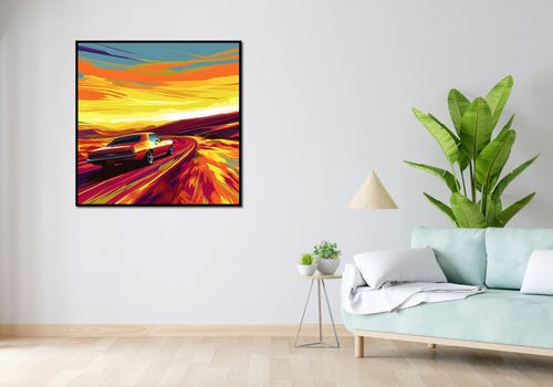 Plakat 100x100cm Pędź Przed Siebie na Arena.pl