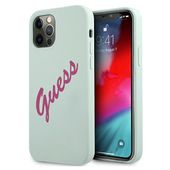 Etui Guess do iPhone 12, iPhone 12 Pro, Niebieski