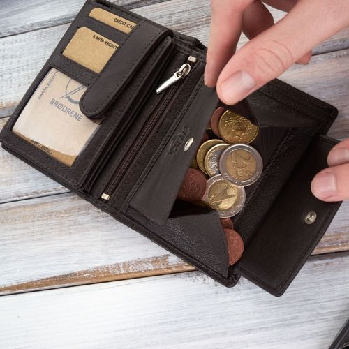 portfel męski klasyczny ze skóry licowej brodrene g-10-br na Arena.pl