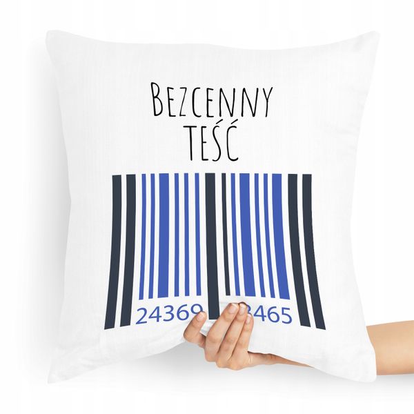 Poduszka Prezent Dla Teścia Taty Bezcenny Teść Z Nadrukiem Ze Zdjęciem zdjęcie 1