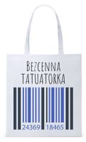 Torba Biała Eco Shopper Dla Tatuażysty Prezent Z Nadrukiem Ze Zdjęciem