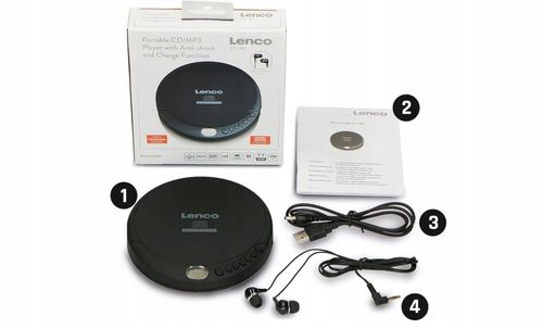 Odtwarzacz CD przenośny audio MP3 Lenco CD-200 na Arena.pl