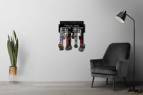 Wieszak na medale RUNMAGEDDON twoje imię dowolny tekst 97.3 na Arena.pl