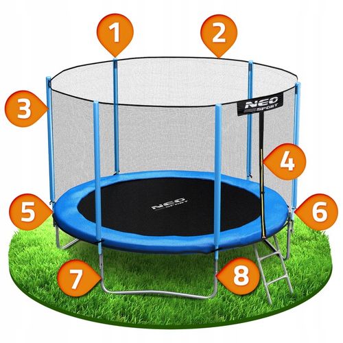 TRAMPOLINA OGRODOWA 252cm 8ft NEOSPORT model 2024 na Arena.pl