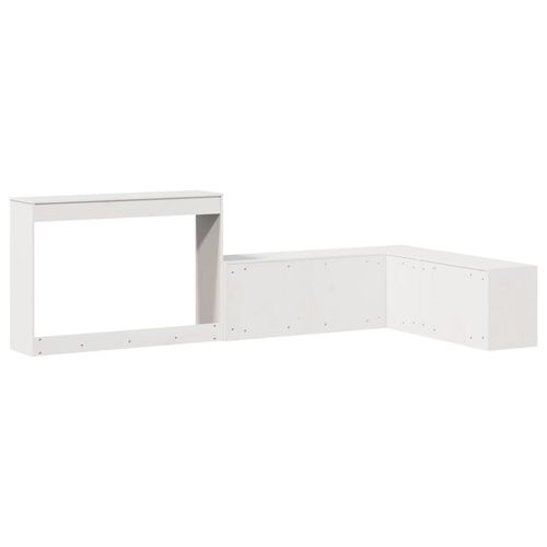 Szafka nocna z biurkiem, biała, 232x122x75 cm, drewno sosnowe na Arena.pl