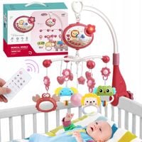 KARUZELKA DO ŁÓŻECZKA POZYTYWKA PROJEKTOR REGULACJA GŁOŚNOŚCI + PILOT