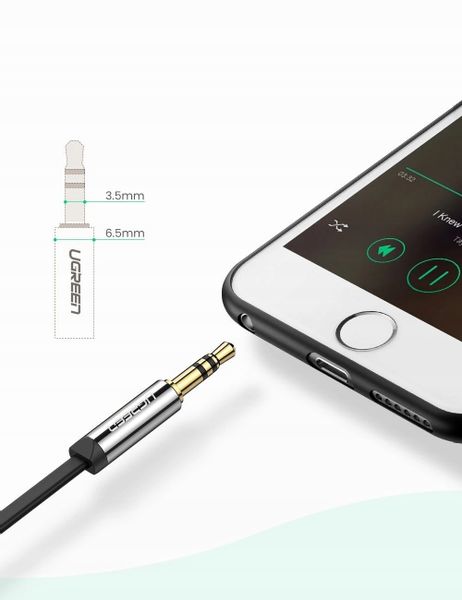 Ugreen Płaski Kabel Audio Aux Mini Jack 3,5 Mm 1M zdjęcie 4