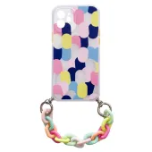 color chain case żelowe elastyczne etui z łańcuchem łańcuszkiem