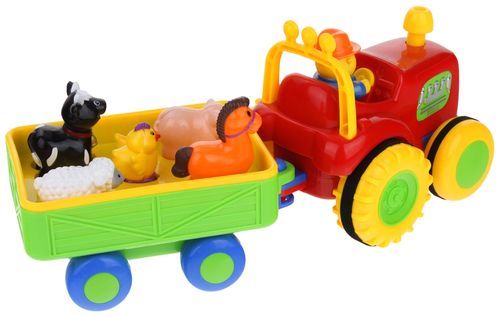 Interaktywny Traktor Przyczepka Dźwięki Farmer na Arena.pl