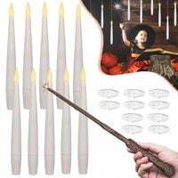 Świece Z Magiczną Różdżką I Pilotem Pływające Wiszące Harry Potter 10szt