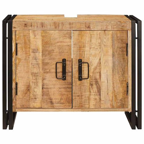 Szafka pod umywalkę 71 x 33 x 58 cm Lite drewno mango i żelazo na Arena.pl